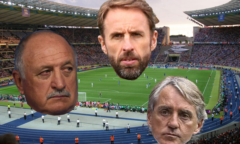 Scolari, Gareth Southgate, Roberto Mancini