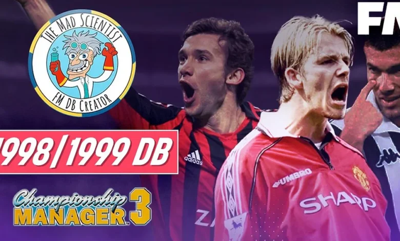 1998-1999 database med Zinedine Zidane, Andrey Shevchenko og David Beckham