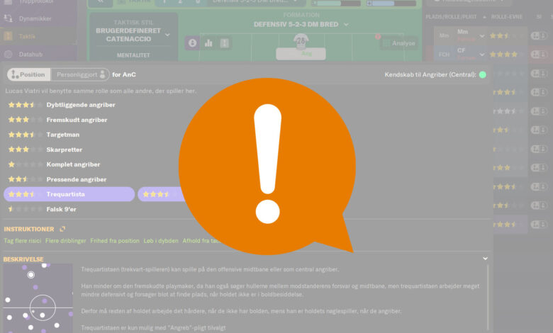 5 almindelige fejl, når du opsætter dine taktikker i FM